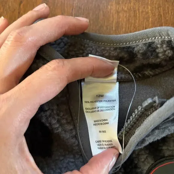 Spiderman Boys 12 Month Faux Sherpa Shacket Sweatshirt Zip Up Gray - Picture 3 of 4